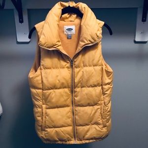 Old navy mustard color puffer vest